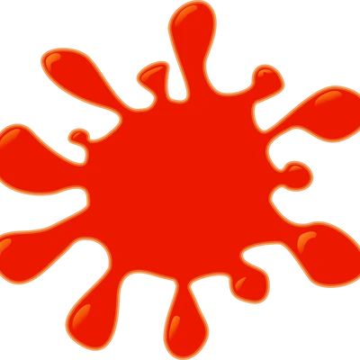 Orange Kleckse
