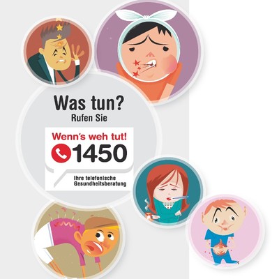 Was tun? Wenn's weh tut! Rufen Sie 1450