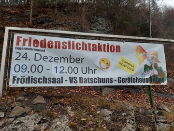 Friedenslichtaktion der Feuerwehrjugend Zwischenwasser