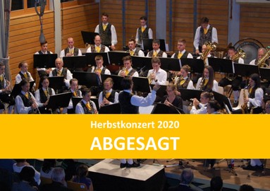 Absage Herbstkonzert 2020