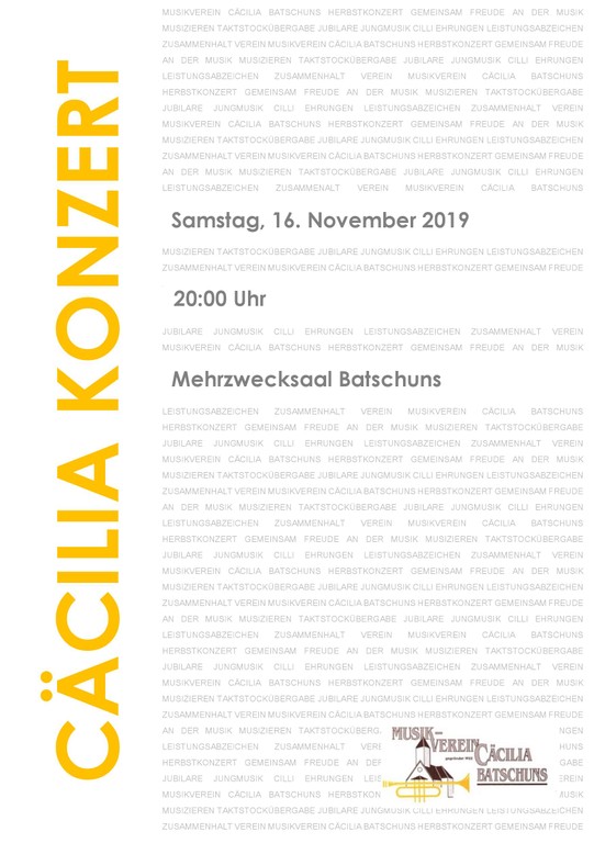 Einladung Herbstkonzert 2019